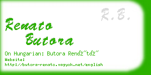 renato butora business card